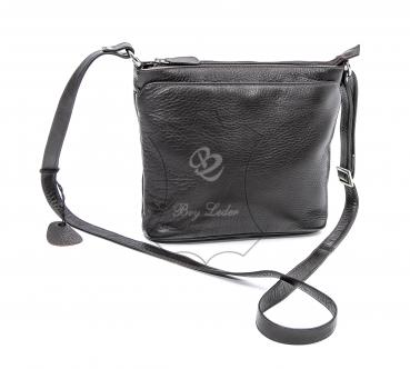 Umhängetasche- schwarz strukturiert