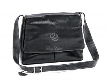 Umhängetasche- schwarz strukturiert