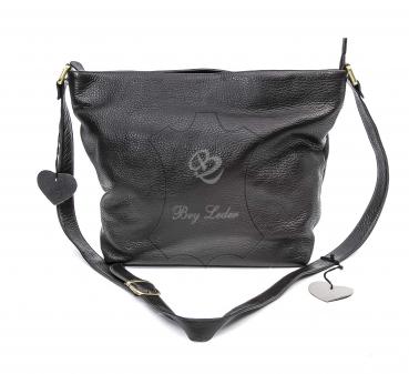 Umhängetasche- schwarz strukturiert