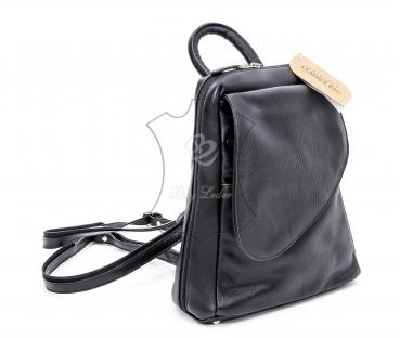 Rucksacktasche- schwarz strukturiert