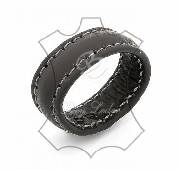 Gürtelschlaufe-schwarz mit schwarzer Naht