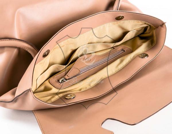 Schultertasche- hellbraun