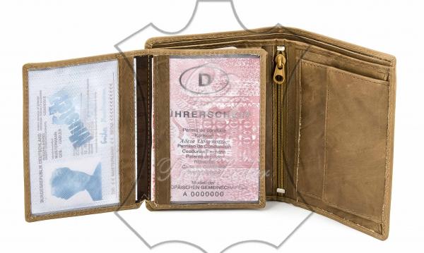 Herrengeldbörse hellbraun